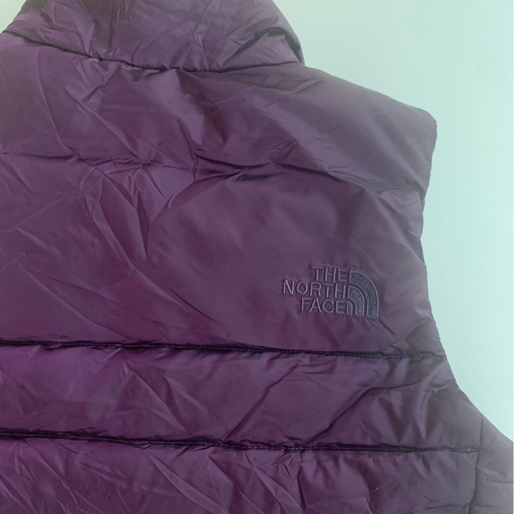 THE NORTH FACE NF0A4R3F Women Aconcagua Puffer Vest Sz S/P Dark Purple 550 Down - Picture 11 of 14